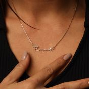 Talisa Italic Name Necklace with Diamond [18K Gold Vermeil]