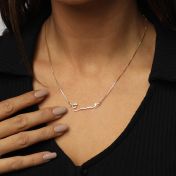 Talisa Italic Name Necklace with Diamond [18K Gold Vermeil]