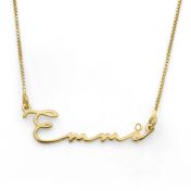 Talisa Italic Name Necklace with Diamond [18K Gold Vermeil]