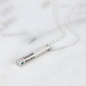 Talisa Bar Birthstone Necklace [Sterling Silver]