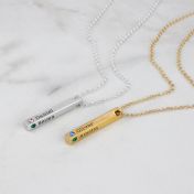Talisa Bar Birthstone Necklace [Sterling Silver]