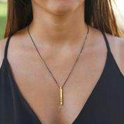 Collar de Barra Talisa Cielo [Bañado en Oro de 18K]