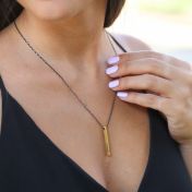 Collar de Barra Talisa Cielo [Bañado en Oro de 18K]