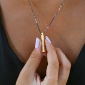 Collar de Barra Talisa Cielo [Bañado en Oro de 18K]