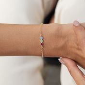 Talisa Sterne Geburtsstein-Armband [750er Gold Vermeil]