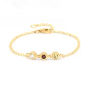 Bracelet Pierre de Naissance Étoiles Enchantées [Plaqué Or 18ct]