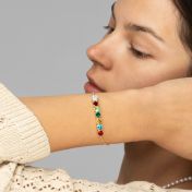 Talisa Stars Birthstone Bracelet with 1 ct Diamond [18K Gold Vermeil]