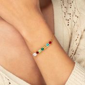 Talisa Stars Birthstone Bracelet with 1 ct Diamond [18K Gold Vermeil]