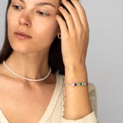 Talisa Stars Birthstone Bracelet with 1 ct Diamond [Sterling Silver]