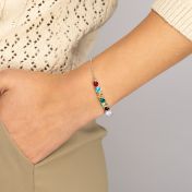 Talisa Stars Birthstone Bracelet with 1 ct Diamond [Sterling Silver]