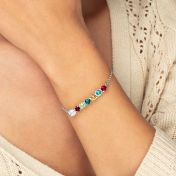Talisa Stars Birthstone Bracelet with 1 ct Diamond [Sterling Silver]