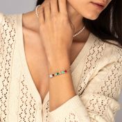 Talisa Stars Birthstone Bracelet with 1 ct Diamond [Sterling Silver]