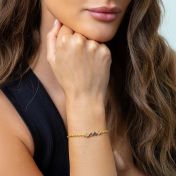 Talisa Stars Birthstone Bracelet with 0.20 ct Diamond [14 Karat Gold]