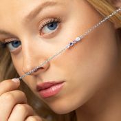 Talisa Stars Birthstone Bracelet with 0.20 ct Diamond [Sterling Silver]