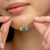 Talisa Stars Birthstone Drop Necklace with Diamonds [18K Gold Vermeil]