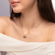 Talisa Stars Birthstone Drop Necklace with Diamonds [18K Gold Vermeil]