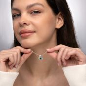 Talisa Stars Birthstone Drop Necklace with Diamonds [Sterling Silver]