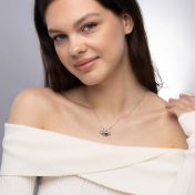 Talisa Stars Birthstone Drop Necklace with Diamonds [Sterling Silver]