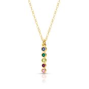 Talisa Stars Drop Birthstone Necklace [18K Gold Vermeil]