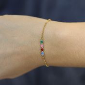 Talisa Stars Birthstone Bracelet [14K Gold]