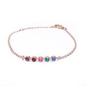 Bracciale con Stelle e Pietra di Nascita di Talisa [Placcato Oro Rosa 18kt]