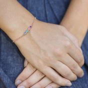 Bracciale con Stelle e Pietra di Nascita di Talisa [Placcato Oro Rosa 18kt]