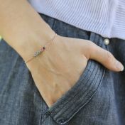 Bracciale con Stelle e Pietra di Nascita di Talisa [Placcato Oro Rosa 18kt]