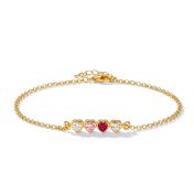 Talisa Hearts Birthstone Bracelet [18K Gold Plated]