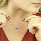 Talisa Stars Birthstone Necklace [Rose Gold Plated]