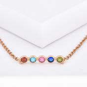 Talisa Stars Birthstone Necklace [Rose Gold Plated]