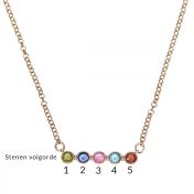 Talisa Sterren Ketting Horizontaal [Rose Goud Verguld]