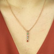 Talisa Stars Birthstone Necklace [18K Rose Gold Plated]
