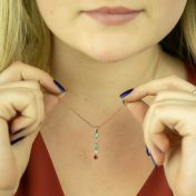 Talisa Stars Birthstone Necklace [18K Rose Gold Plated]