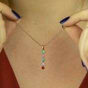 Talisa Stars Birthstone Necklace [18K Rose Gold Plated]