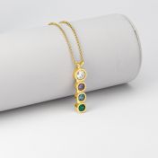 Talisa Stars Birthstone Necklace with 1 ct Diamond [18K Gold Vermeil]