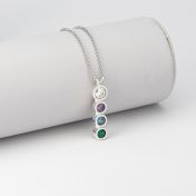 Talisa Stars Birthstone Necklace with 1ct Diamond [Sterling Silver]