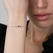 Pulsera Estrellas Talisa con Piedras de Nacimiento [Plata de Ley]