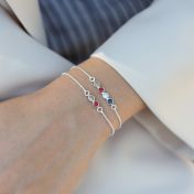 Pulsera Estrellas Talisa con Piedras de Nacimiento [Plata de Ley]