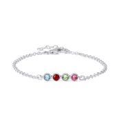 Pulsera Estrellas Talisa con Piedras de Nacimiento [Plata de Ley]