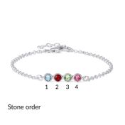 Talisa Stars Birthstone Bracelet [Sterling Silver]