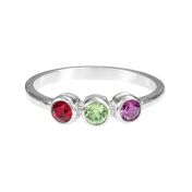 Talisa Stars Birthstone Ring [Sterling Silver]