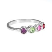 Talisa Stars Birthstone Ring [Sterling Silver]