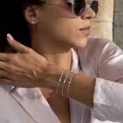 Talisa Sterne Geburtsstein Armband mit einem Diamanten [Sterlingsilber]