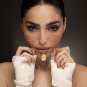 Threads Of Life Engraved Map Necklace [14 Karat Gold]