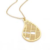 Levensdraad Kaart Ketting [18K Goud Vermeil]