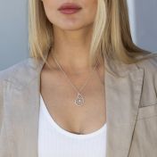 Threads Of Life Delicate Map Necklace [14 Karat White Gold]