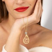 Threads Of Life Map Necklace With 1 Ct Diamond [14 Karat Gold]