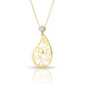 Threads Of Life Map Necklace With 1 Ct Diamond [14 Karat Gold]