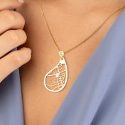 Threads Of Life Map Necklace with Heart Diamond [18K Gold Plated]