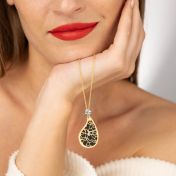 Erinnerungskreis Kette mit Kartenanhänger [Sterlingsilber]